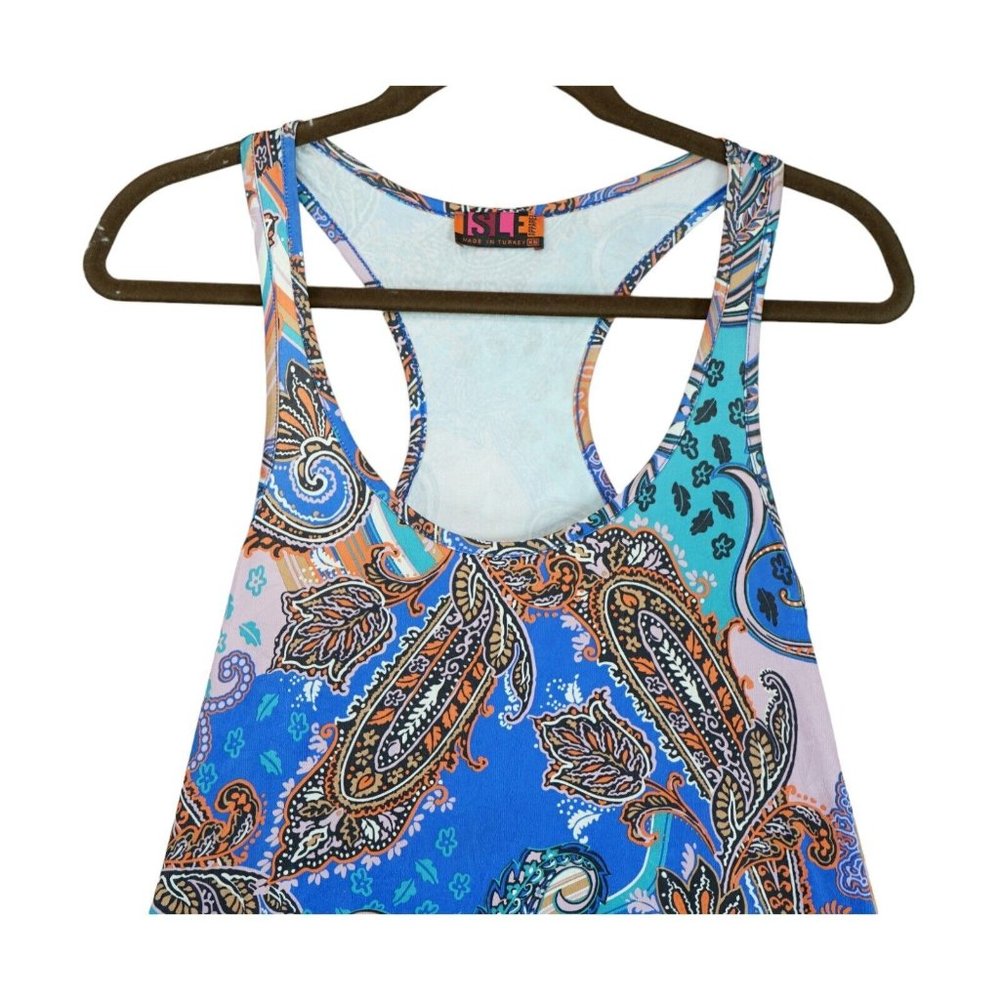 ISLE Apparel Sleeveless Dress Fit And Flare Multicolor Paisley Size XS - Picture 4 of 5